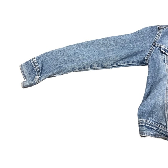 Hollister denim jacket for women, size L. Distressed and frayed. Cute! - Picture 3 of 4